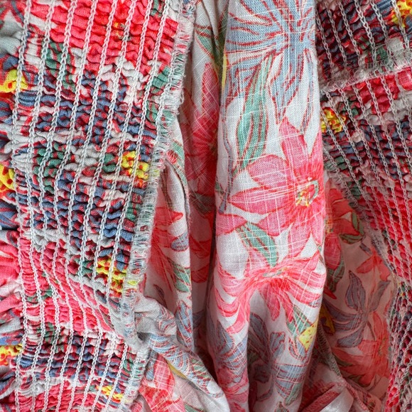 Women's Vineyard Vines Red Floral Print Top Size XL - Picture 6 of 8